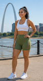 B-ACTIVE BLISS HIGH-WAIST CUTOUT SHORTS