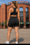 B-ACTIVE BLISS HIGH-WAIST CUTOUT SHORTS