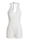 HIGH-WAIST TUXEDO ROMPER