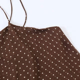 POLKA DOT TIERED HALTER MINI DRESS