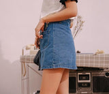 A+ DENIM BUTTON-UP MINI - B ANN'S BOUTIQUE