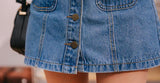 A+ DENIM BUTTON-UP MINI - B ANN'S BOUTIQUE