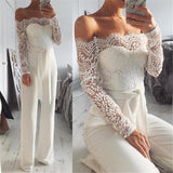 A LITTLE LACE ON TOP JUMPSUIT - B ANN'S BOUTIQUE