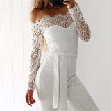 A LITTLE LACE ON TOP JUMPSUIT - B ANN'S BOUTIQUE