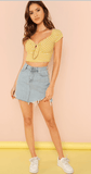 A RAY OF SUNSHINE CROPPED TOP - B ANN'S BOUTIQUE