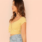 A RAY OF SUNSHINE CROPPED TOP - B ANN'S BOUTIQUE