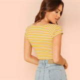 A RAY OF SUNSHINE CROPPED TOP - B ANN'S BOUTIQUE