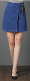 ALL TIED UP DENIM MINI - B ANN'S BOUTIQUE