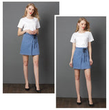 ALL TIED UP DENIM MINI - B ANN'S BOUTIQUE