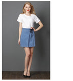 ALL TIED UP DENIM MINI - B ANN'S BOUTIQUE