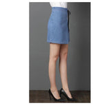 ALL TIED UP DENIM MINI - B ANN'S BOUTIQUE