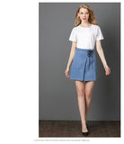 ALL TIED UP DENIM MINI - B ANN'S BOUTIQUE