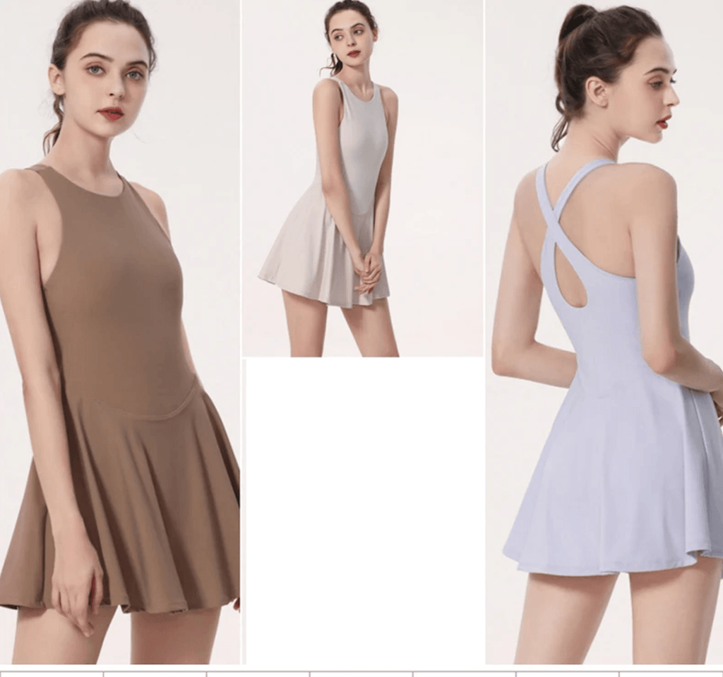 fitness dress with shorts Tennis Dress with Built In Shorts Workout Dress Sling Fitness Sports Dress Tennis Female Skirt with Shorts Tennis Skirt Women Sport Dress