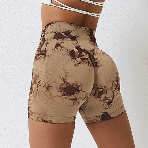 B-ACTIVE SEAMLESS TIE DYE SPORT SHORTS - B ANN'S BOUTIQUE, LLC