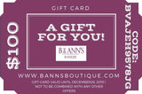 B Ann's Boutique Gift Card - B ANN'S BOUTIQUE, LLC