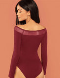 BACK IN BURGUNDY BODYSUIT - B ANN'S BOUTIQUE