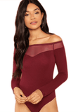 BACK IN BURGUNDY BODYSUIT - B ANN'S BOUTIQUE