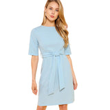 BAILEY BLUE SHEATH DRESS - B ANN'S BOUTIQUE