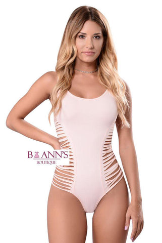 BANDAGE LACE-UP SIDES ONE PIECE - B ANN'S BOUTIQUE