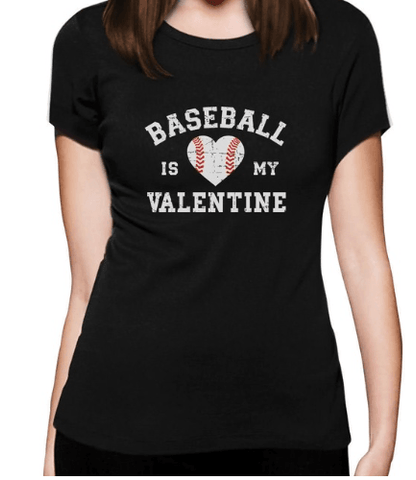 BASEBALL IS MY VALENTINE TEE - B ANN'S BOUTIQUE