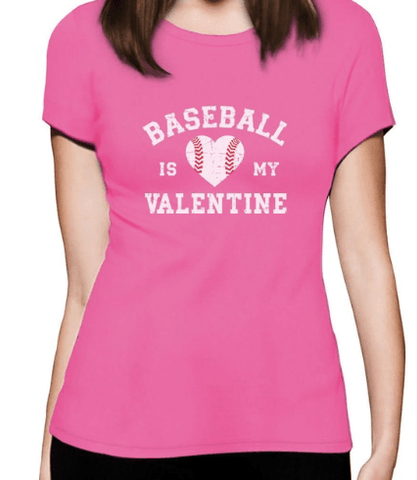 BASEBALL IS MY VALENTINE TEE - B ANN'S BOUTIQUE