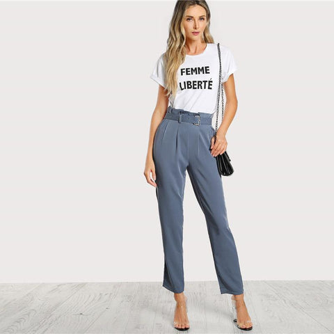 BELLA BLUE ANKLE PANTS - B ANN'S BOUTIQUE
