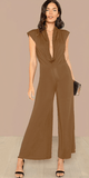 BELLA BROWN JUMPSUIT - B ANN'S BOUTIQUE