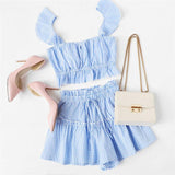 BETTY BLUE GINGHAM SHORT SET - B ANN'S BOUTIQUE