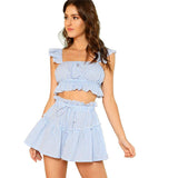 BETTY BLUE GINGHAM SHORT SET - B ANN'S BOUTIQUE