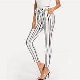 BLACK & PEACH STRIPE ARE SO RIGHT ANKLE PANTS - B ANN'S BOUTIQUE