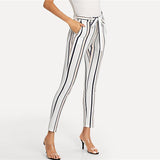 BLACK & PEACH STRIPE ARE SO RIGHT ANKLE PANTS - B ANN'S BOUTIQUE
