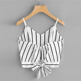 BLACK & WHITE IS SO RIGHT CROPPED TOP - B ANN'S BOUTIQUE