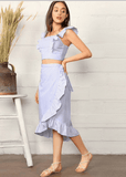 BLUE & WHITE SKIES SKIRT SET - B ANN'S BOUTIQUE