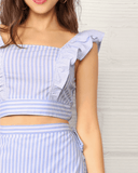 BLUE & WHITE SKIES SKIRT SET - B ANN'S BOUTIQUE