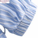 BLUE & WHITE STRIPE IS JUST RIGHT TOP - B ANN'S BOUTIQUE