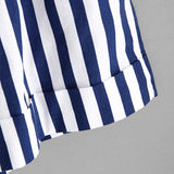 BLUE & WHITE STRIPED SHORTS - B ANN'S BOUTIQUE