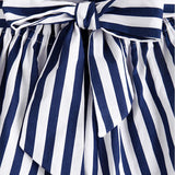 BLUE & WHITE STRIPED SHORTS - B ANN'S BOUTIQUE