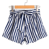 BLUE & WHITE STRIPED SHORTS - B ANN'S BOUTIQUE