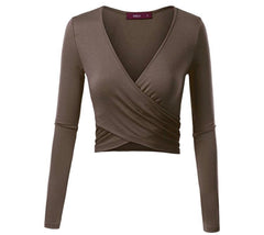 BROWN CROPPED TOP