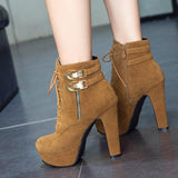 BUCKLE & SUEDE ANKLE BOOTIE - B ANN'S BOUTIQUE, LLC