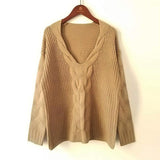 CABLE-KNIT & WOVEN BLEND SWEATER - B ANN'S BOUTIQUE