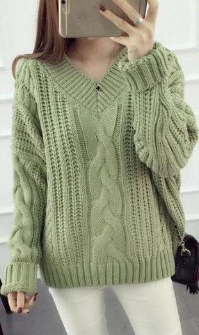 CABLE KNIT PULLOVER SWEATER - B ANN'S BOUTIQUE