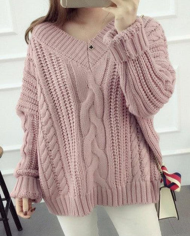 CABLE KNIT PULLOVER SWEATER - B ANN'S BOUTIQUE