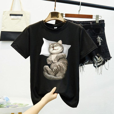 CAT NAP TEE - B ANN'S BOUTIQUE, LLC