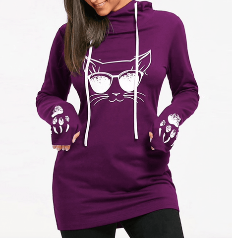 CAT SHADES HOODIE - B ANN'S BOUTIQUE