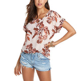 CHEYNNE’S CHIFFFON PEEK-A-BOO TOP - B ANN'S BOUTIQUE