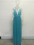 CHIFFON BACKLESS MAXI DRESS - B ANN'S BOUTIQUE