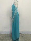 CHIFFON BACKLESS MAXI DRESS - B ANN'S BOUTIQUE