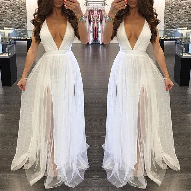 navy blue dress for baby girl Rainbow Dress Women's Sexy Strapless Sexy v Neck Backless Chiffon Maxi  Dress Backless Swing Dress Sundress,Blue,S at Amazon Women's Clothing store