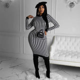 CLASSIC HOUNDSTOOTH PULLOVER DRESS - TIMELESS ELEGANCE IN EVERY THREAD - B ANN'S BOUTIQUE, LLC